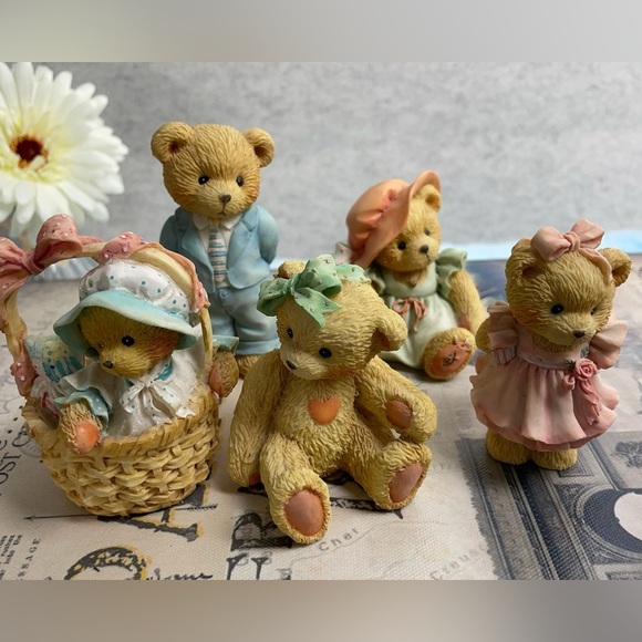 Cherished Teddies - Adorable Bear Figurine Set of 5 - Picture 1 of 16